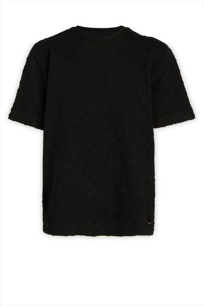 Black jersey oversized t-shirt