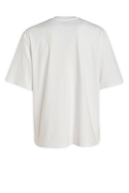 White cotton jersey t-shirt