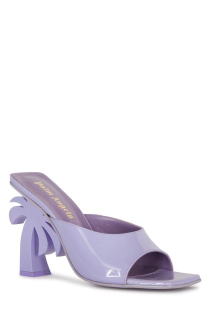 Mules shoes in lilac leather