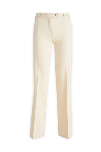 Ivory cotton straight jeans