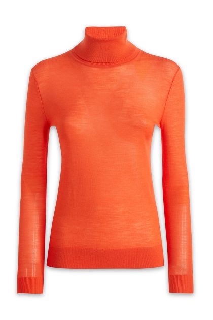 Sweater in orange wool