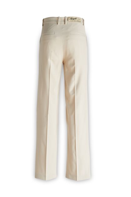 Trousers in stretch beige fabric