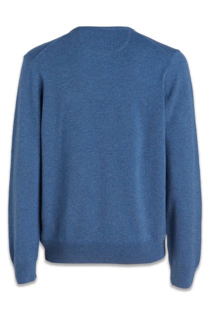 Melange blue wool sweater