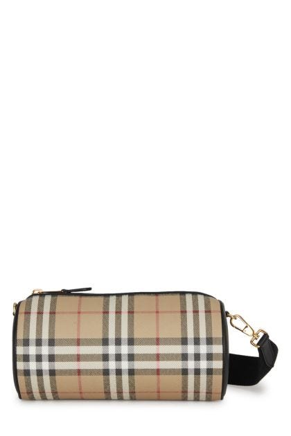 Vintage Check crossbody bag in archive beige fabric
