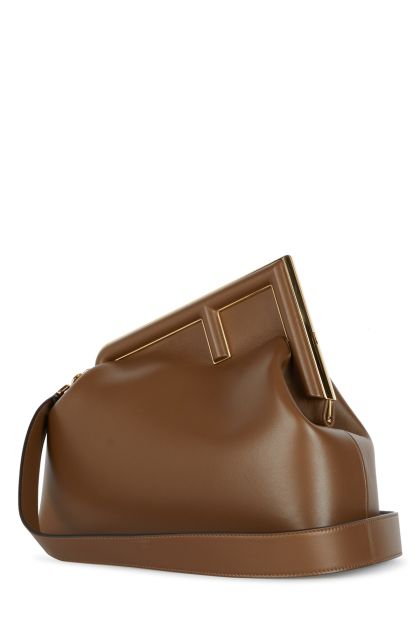 Fendi First clutch bag in brown leather
