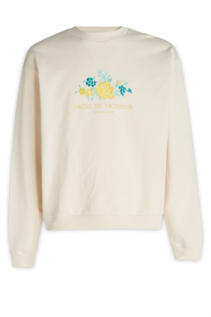 Fleur cream cotton sweatshirt