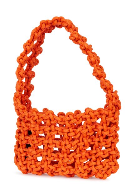 Handbag in orange nylon