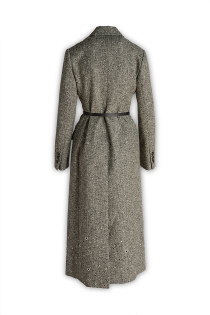 Melange gray wool coat