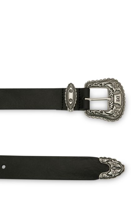 Gothic Grunge belt in black leather