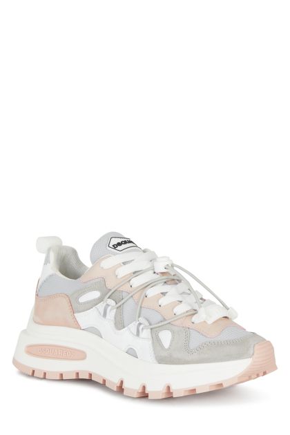Run DS2 sneakers in white and pink leather