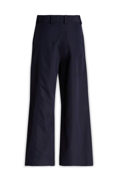 Culotte trousers in dark blue cotton