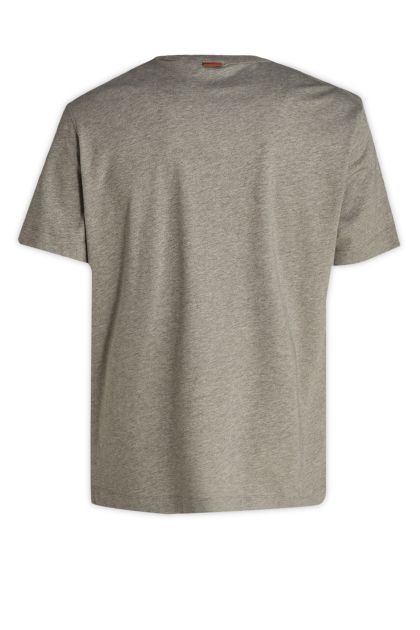 Melange Gray Cotton T-Shirt