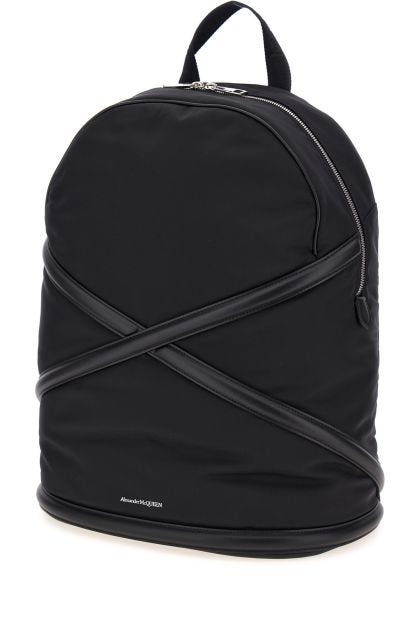 Black Nylon Harness Backpack