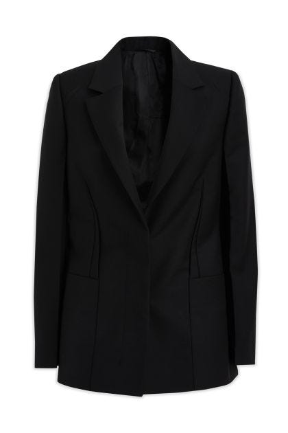Black mohair blend jacket