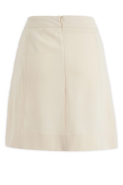Trapeze skirt in ivory-coloured crêpe