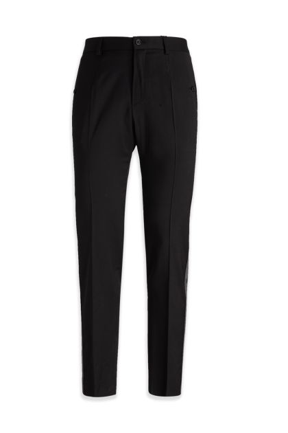 Tailored trousers in black stretch wool