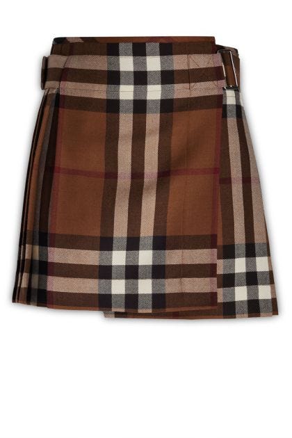 Wrap skirt in brown wool