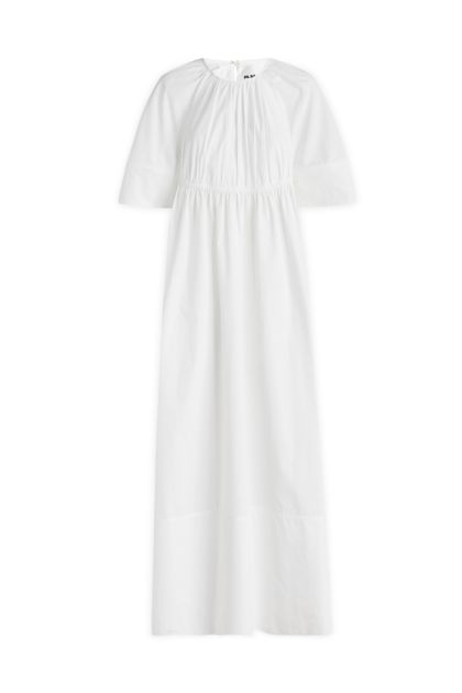 Long white cotton dress