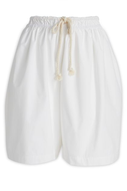 Shorts in white cotton