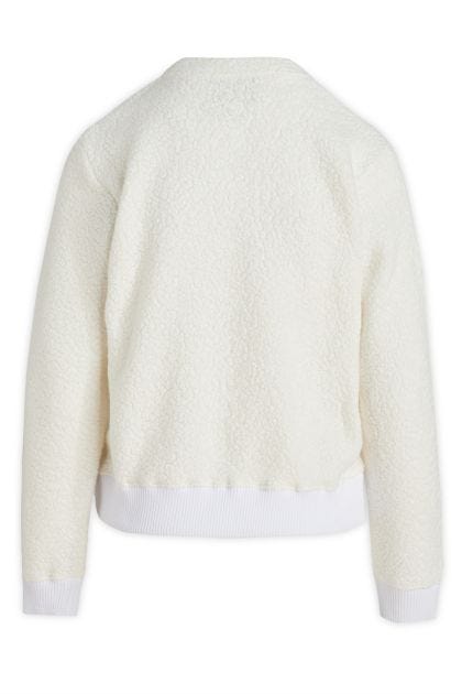 Sweater in white wool and cashmere