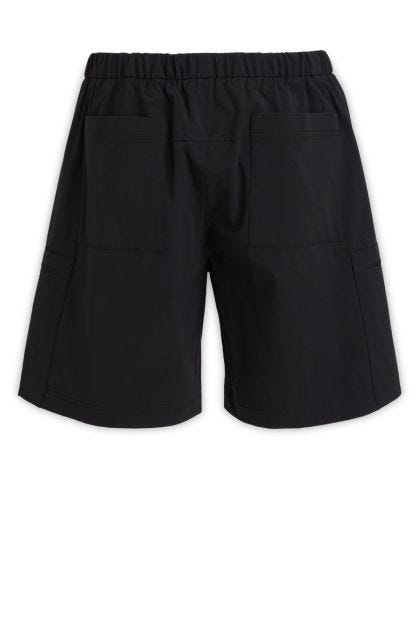 Cargo bermuda shorts in black nylon
