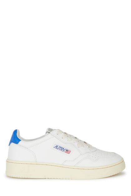 MEDALIST sneakers in white and light blue leather