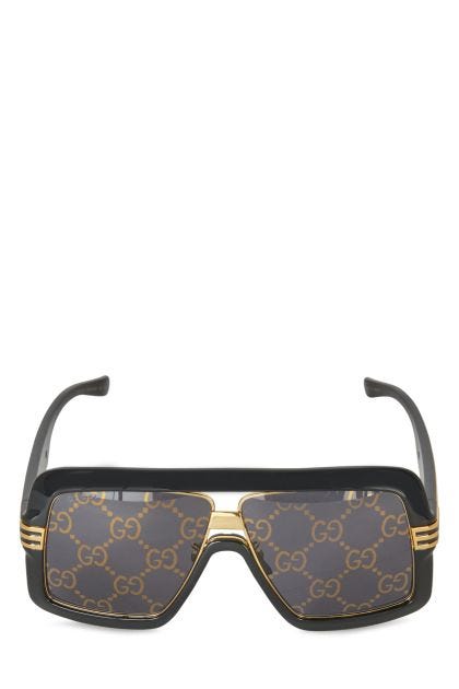 Oversized sunglasses in black acetate