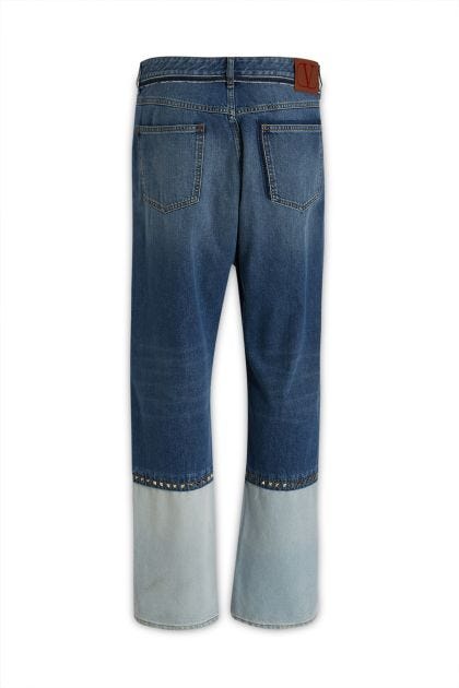 Blue Denim Rockstud Jeans