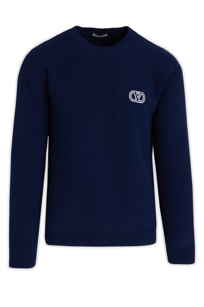 Blue pure wool sweater