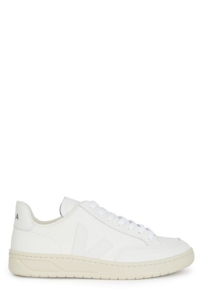 White leather V-12 sneakers