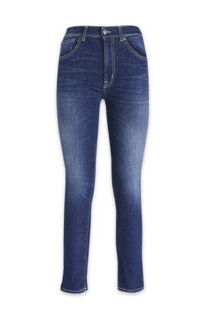 Jeans in blue cotton blend