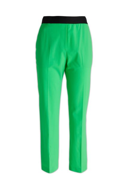 Green wool trousers
