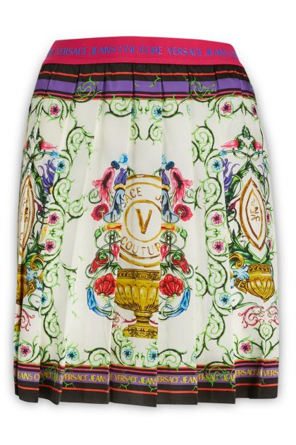 Short skirt in multicoloured polyester