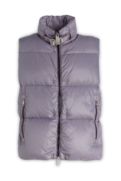 Islote vest in lilac dyed-garment nylon