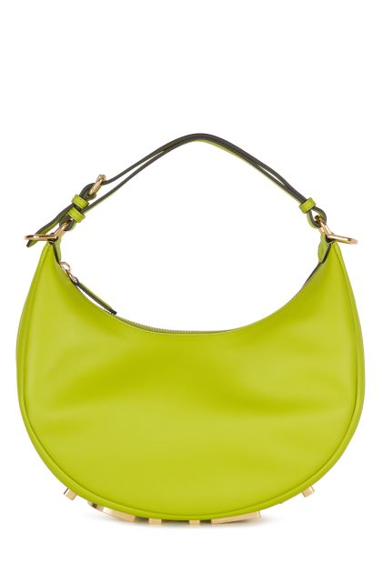 Small Fendigraphy hobo bag in acid green leather