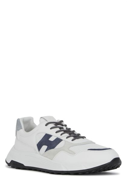 Hogan Hyperlight low-top sneakers in white, grey and blue leather