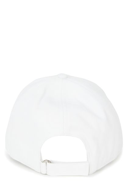 Baseball cap in white cotton