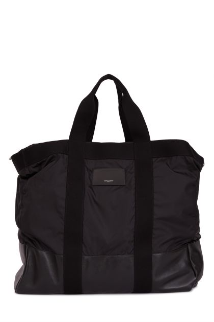 Black nylon travel bag