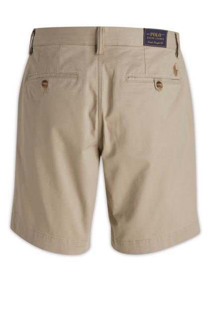Beige cotton chino shorts