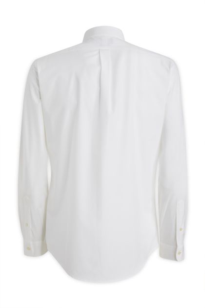 Shirt in white stretch cotton