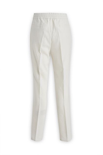 Panama twisted linen leisure-fit trousers