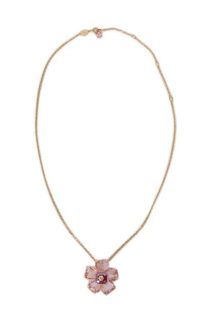 Florere necklace with pink crystals