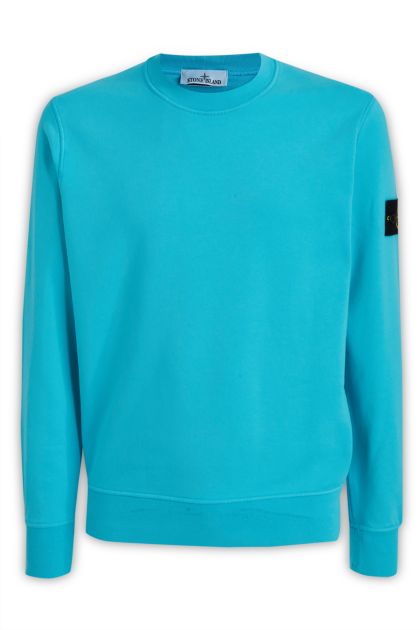 Sweatshirt in turquoise cotton