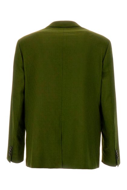 Dark green stretch wool blazer