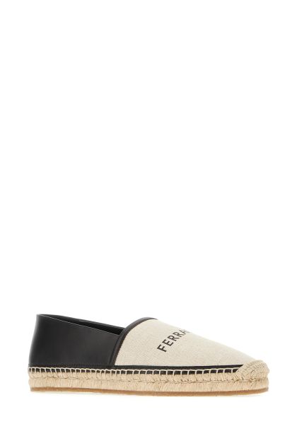 Two-tone canvas and nappa leather Soly espadrilles