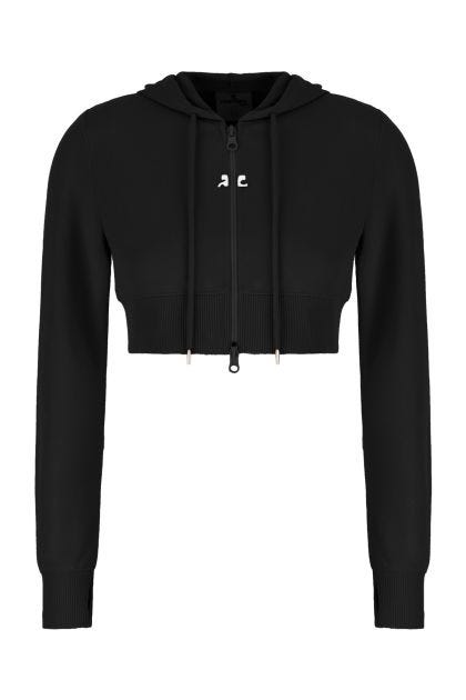 Black polyester sweatshirt