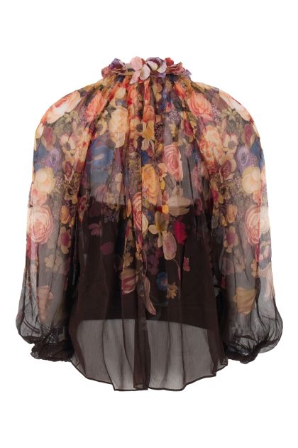 Printed silk Luminosity Floral top