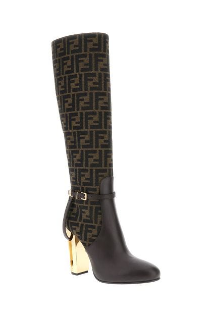 Embroidered fabric Delfina boots