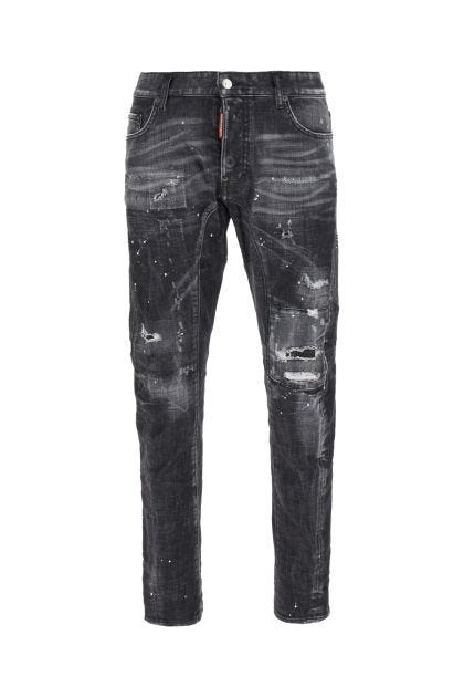 Black stretch denim blend Tidy Biker jeans