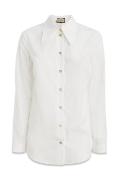 Shirt in white cotton
